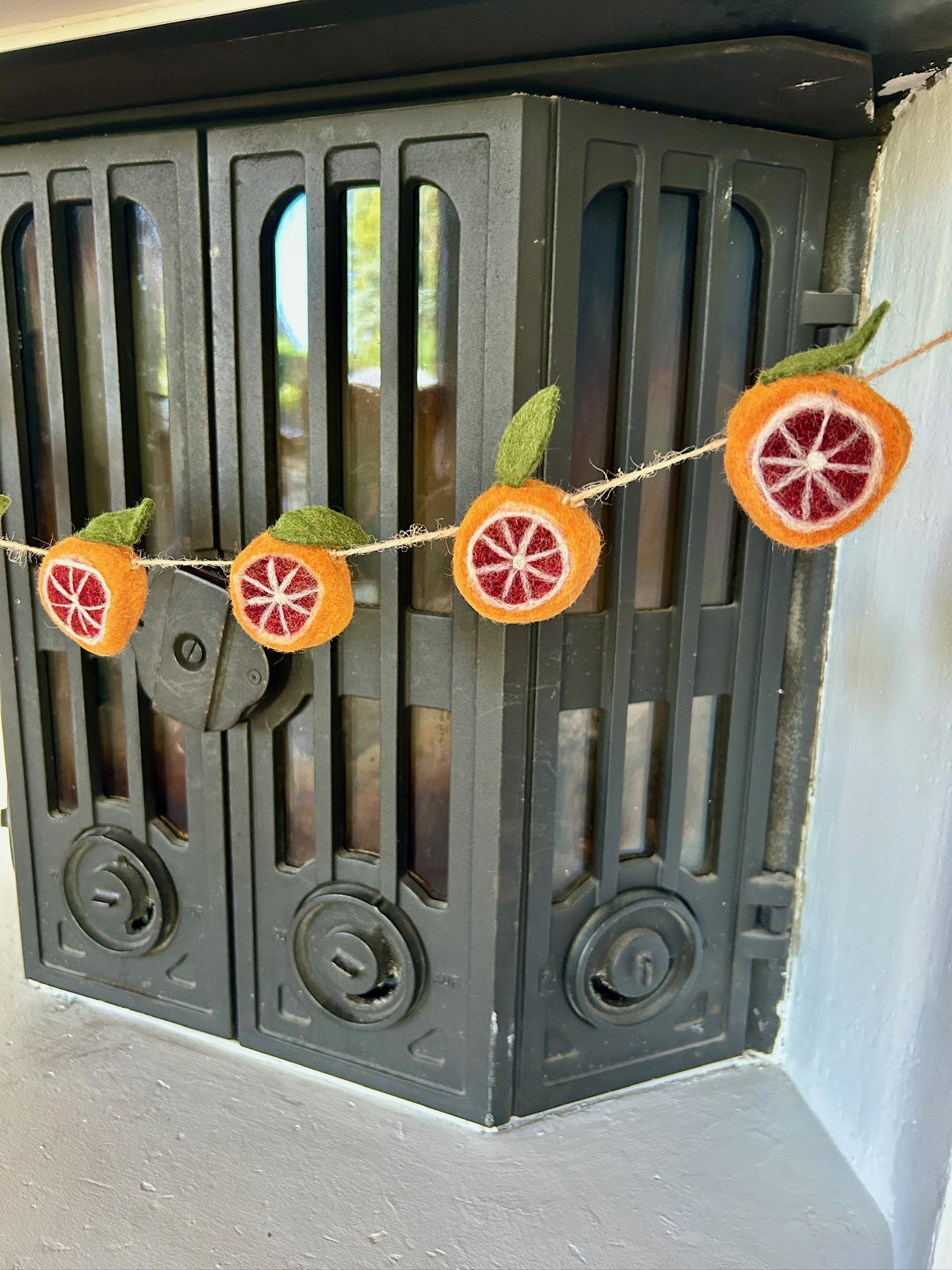 Weihnachtsgirlande Orangen I aus Filz handgemacht I Weihnachtsdeko I Christmas