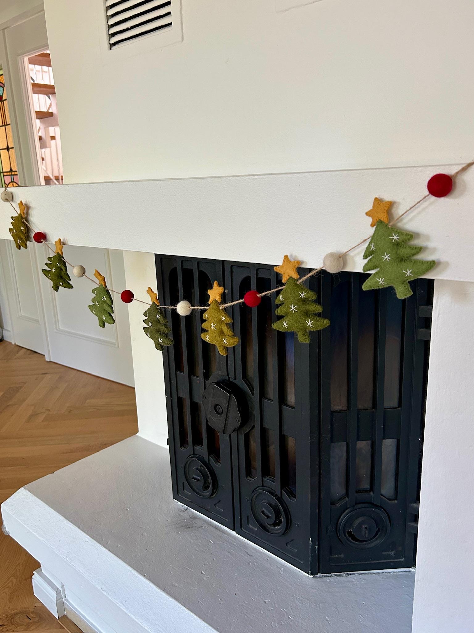 Weihnachtsgirlande Tannenbäume I Weihnachtsbäume aus Filz handgemacht I Weihnachtsdeko I Christmas