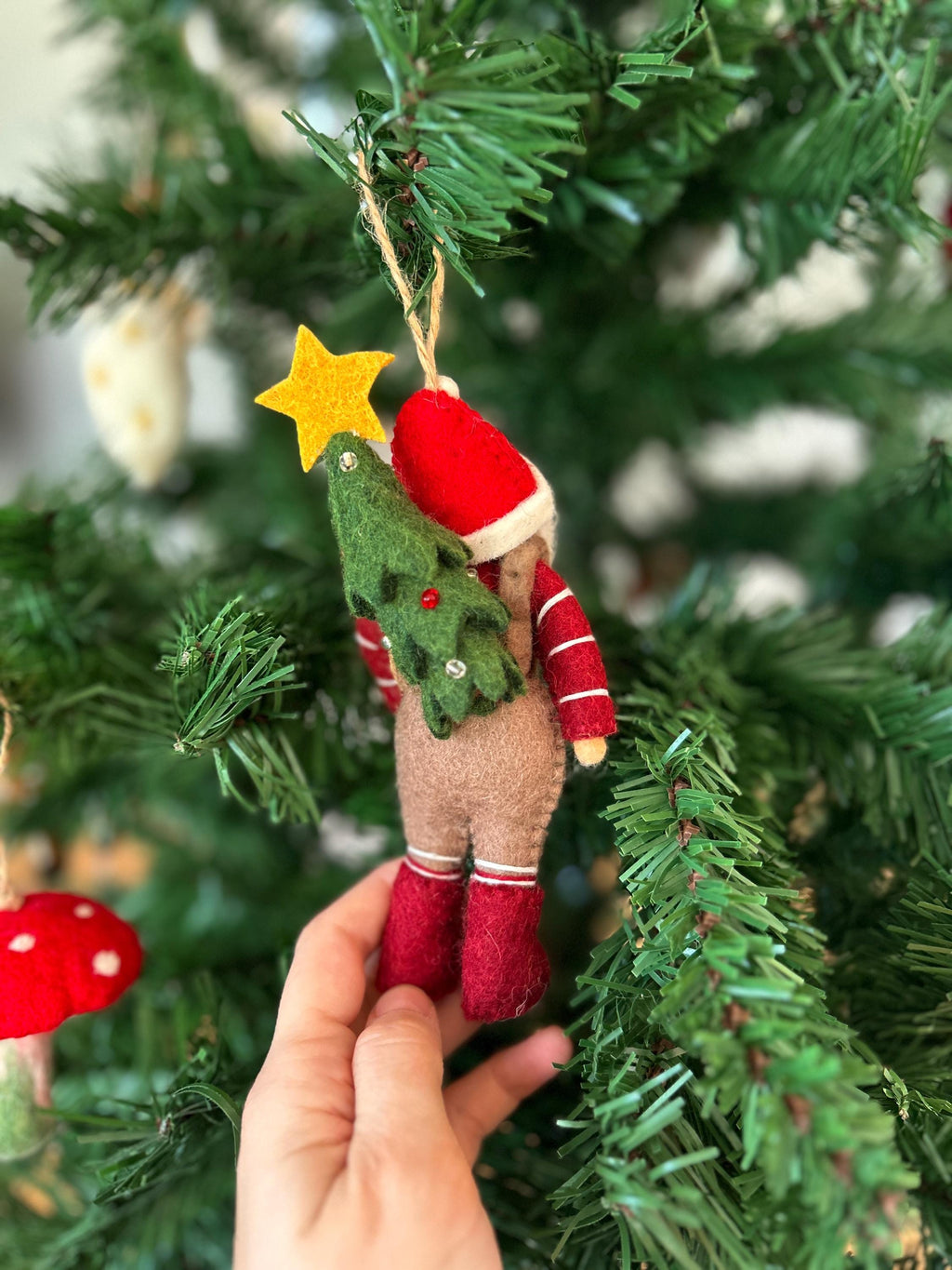 Weihnachtsanhänger Zwerg I Wichtel I Christbaumschmuck Weihnachtsdeko I Weihnachtsbaum I Gnom Deko I Weihnachtswichtel I Weihnachtszwerg