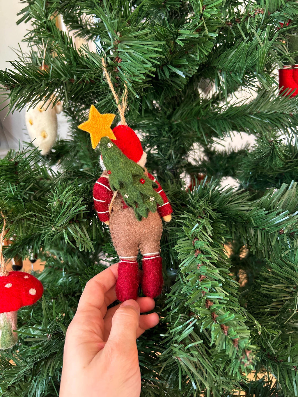 Weihnachtsanhänger Zwerg I Wichtel I Christbaumschmuck Weihnachtsdeko I Weihnachtsbaum I Gnom Deko I Weihnachtswichtel I Weihnachtszwerg