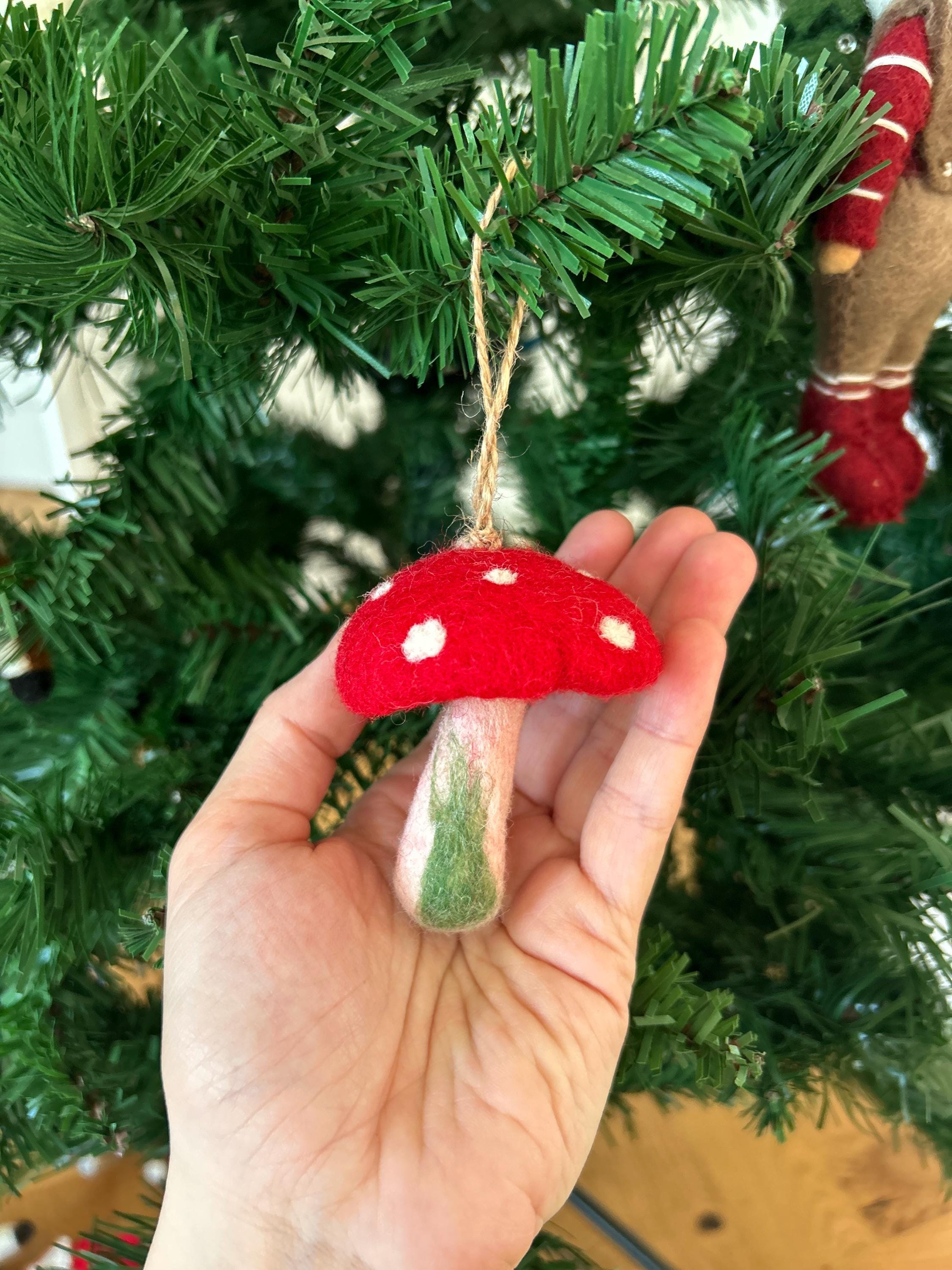 Weihnachtsanhänger Pilz I Christbaumschmuck Weihnachtsdeko I Fliegenpilz I Winter Weihnachtsbaum I Pilzanhänger