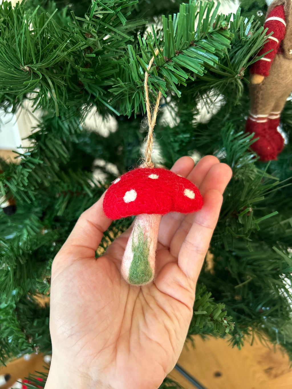 Weihnachtsanhänger Pilz I Christbaumschmuck Weihnachtsdeko I Fliegenpilz I Winter Weihnachtsbaum I Pilzanhänger