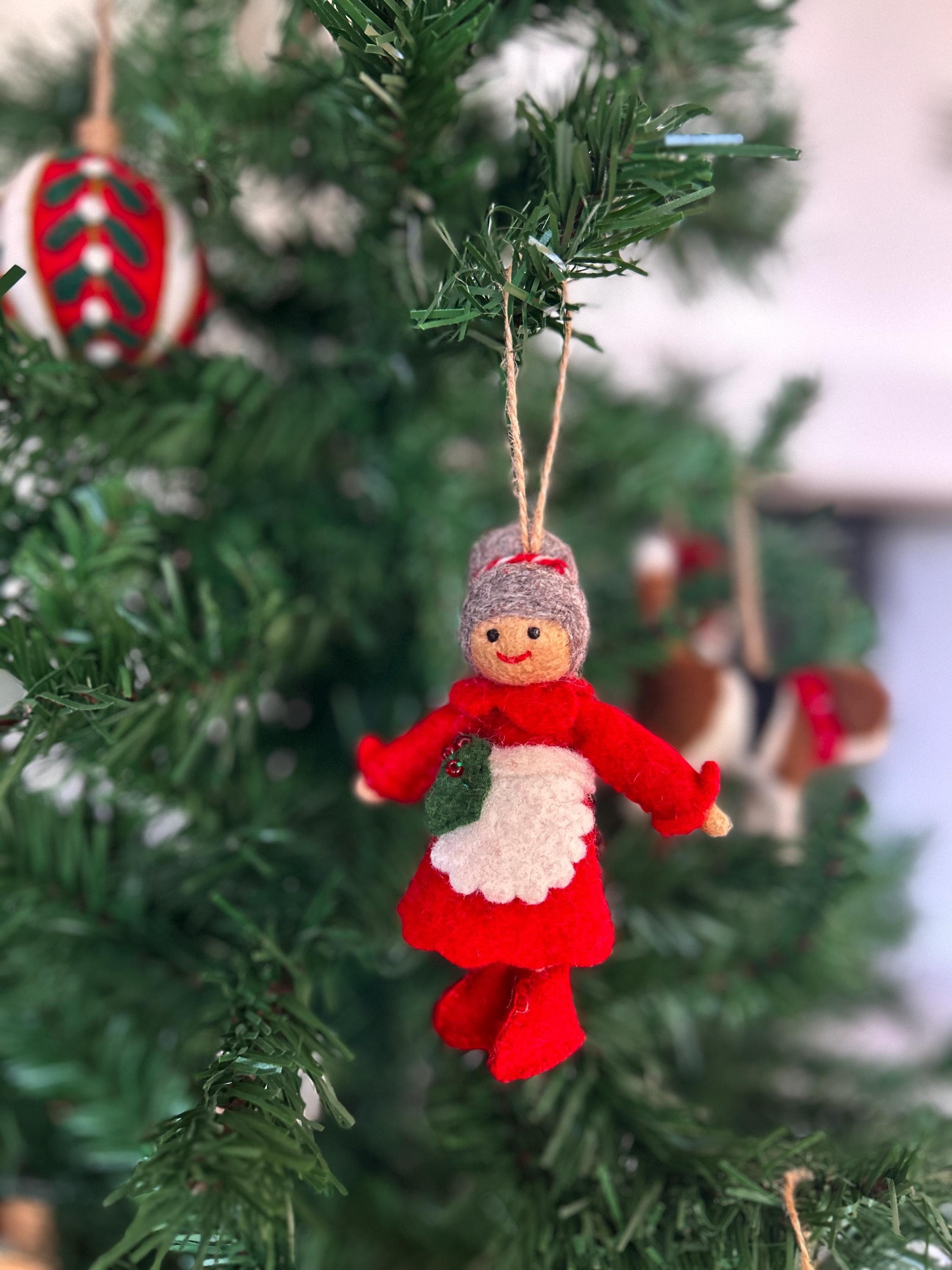 Weihnachtsanhänger Weihnachtsfrau I Christbaumschmuck Weihnachtsdeko I Winter Weihnachtsbaum I Miss Santa