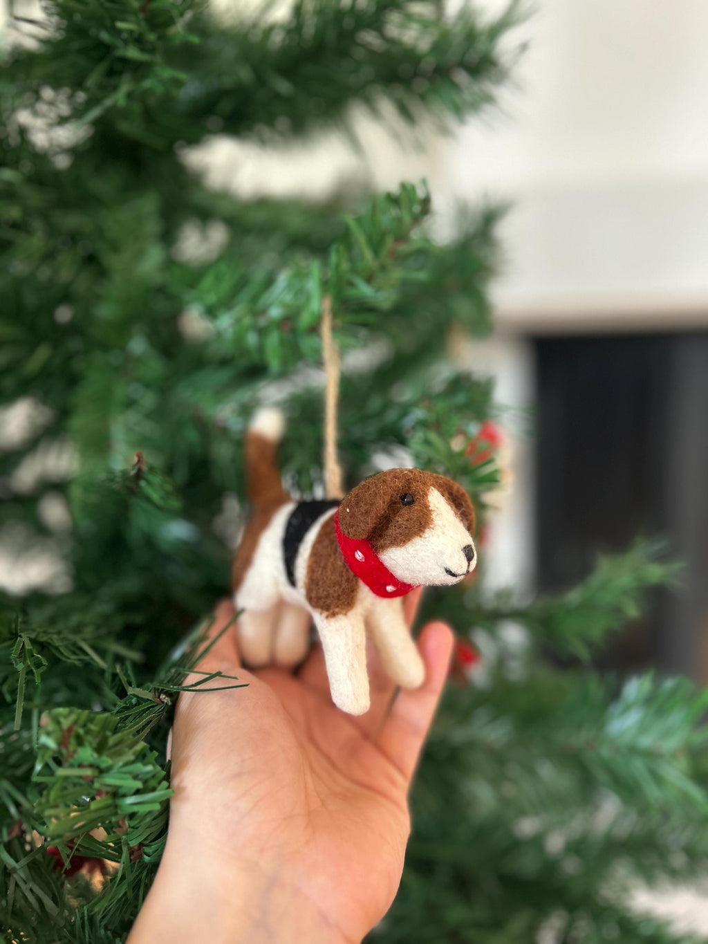 Weihnachtsanhänger Hund Beagle I Filz Christbaumschmuck I Weihnachtsdeko I Weihnachtshund