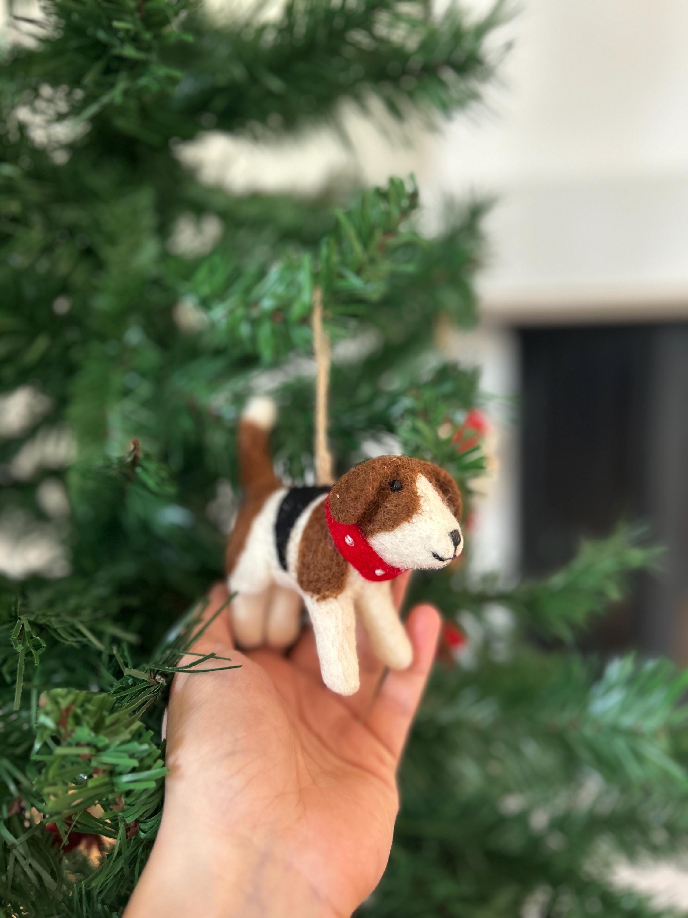 Weihnachtsanhänger Hund Beagle I Filz Christbaumschmuck I Weihnachtsdeko I Weihnachtshund