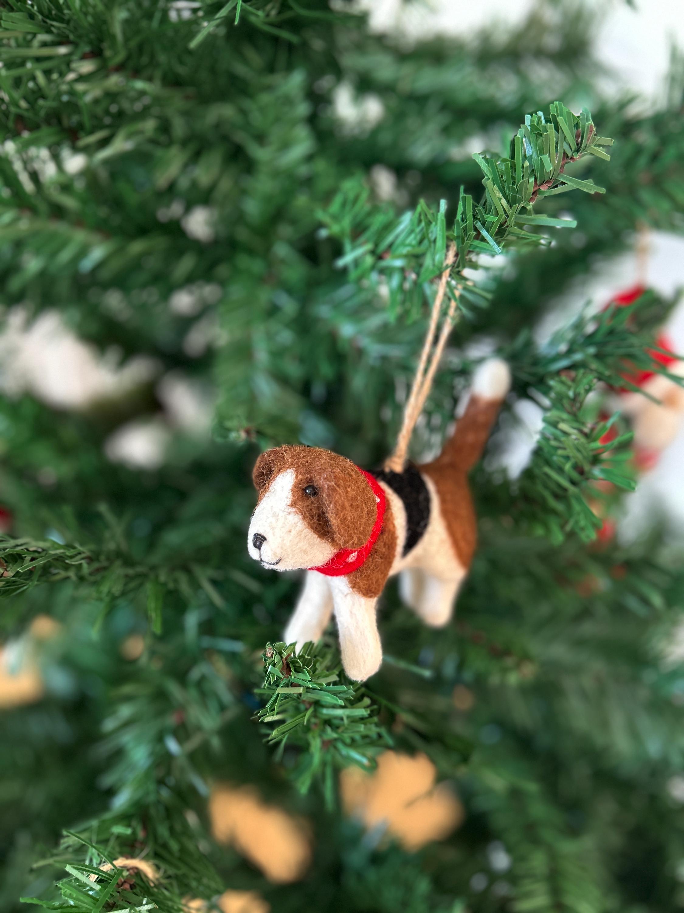 Weihnachtsanhänger Hund Beagle I Filz Christbaumschmuck I Weihnachtsdeko I Weihnachtshund