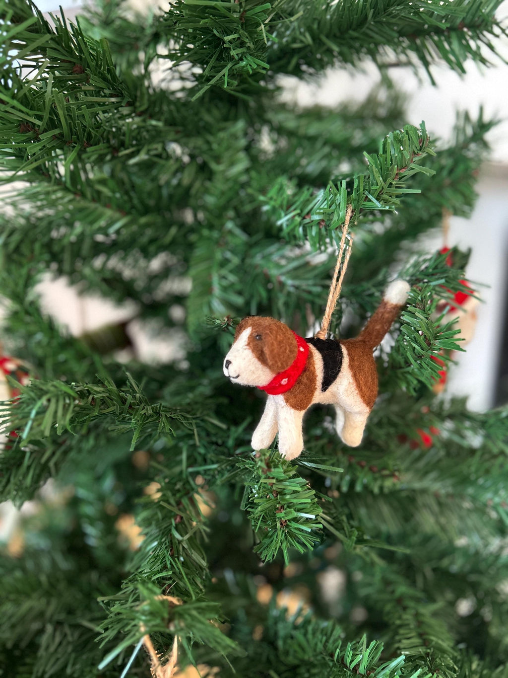 Weihnachtsanhänger Hund Beagle I Filz Christbaumschmuck I Weihnachtsdeko I Weihnachtshund