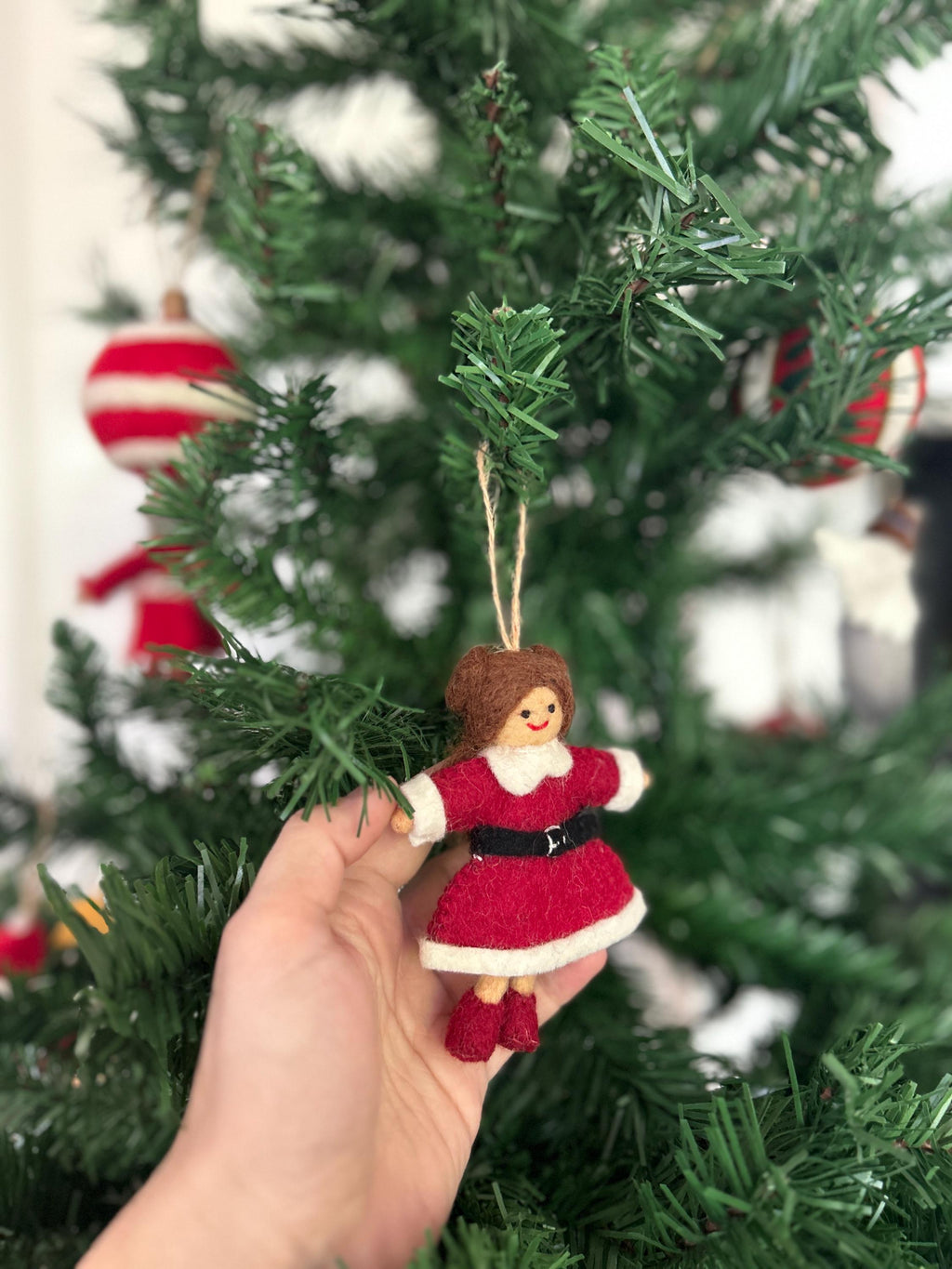Weihnachtsanhänger Weihnachtsfrau I Christbaumschmuck Weihnachtsdeko I Winter Weihnachtsbaum I Miss Santa