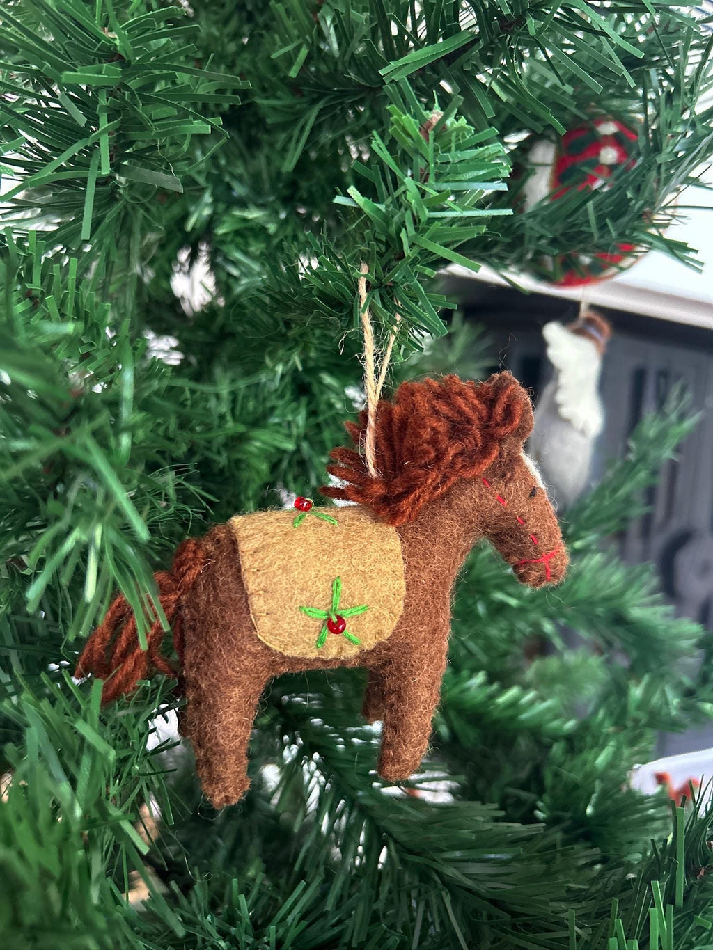 Weihnachtsanhänger Pferd I Filz Christbaumschmuck I Weihnachtsdeko Pferdchen