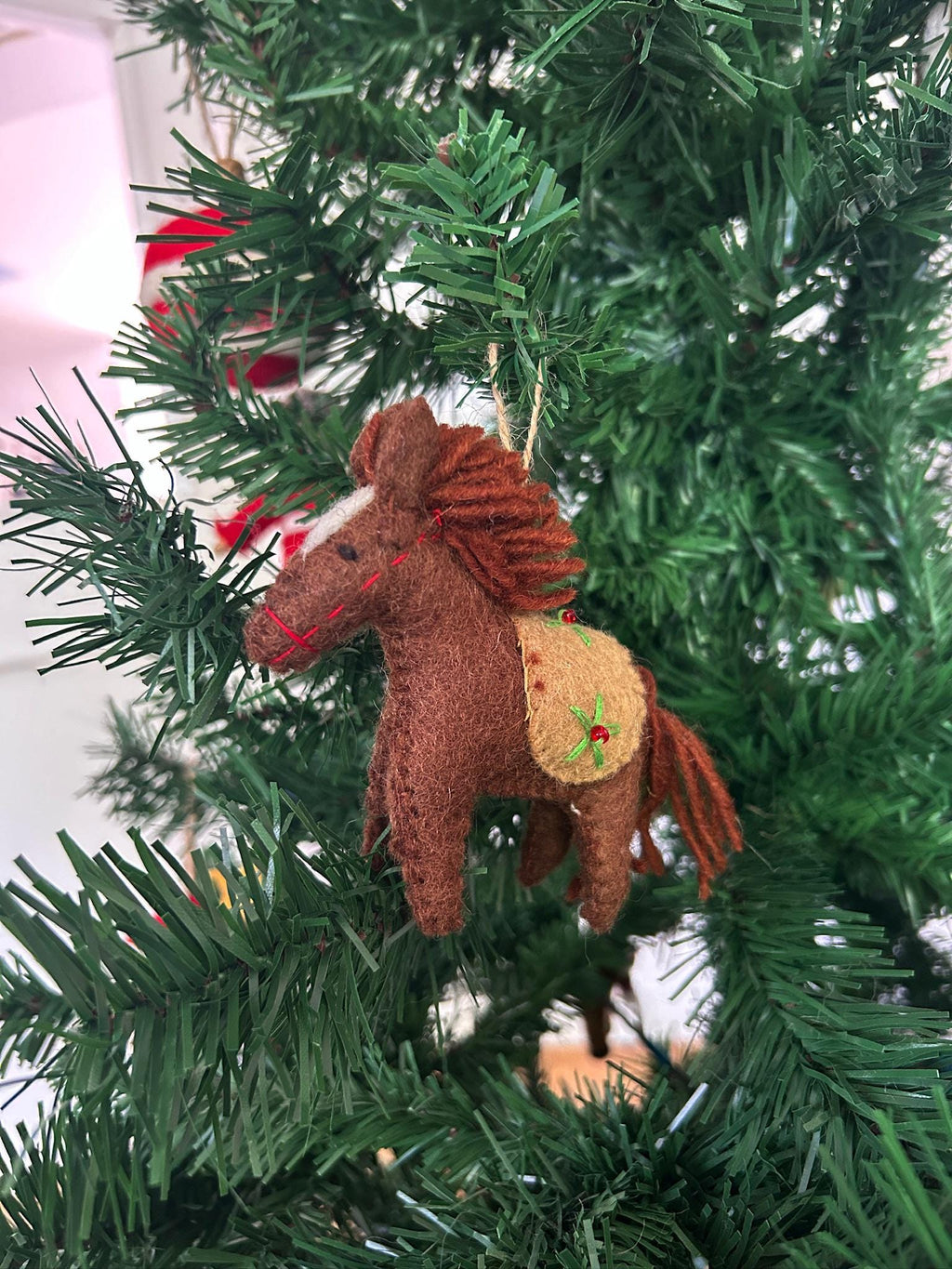 Weihnachtsanhänger Pferd I Filz Christbaumschmuck I Weihnachtsdeko Pferdchen