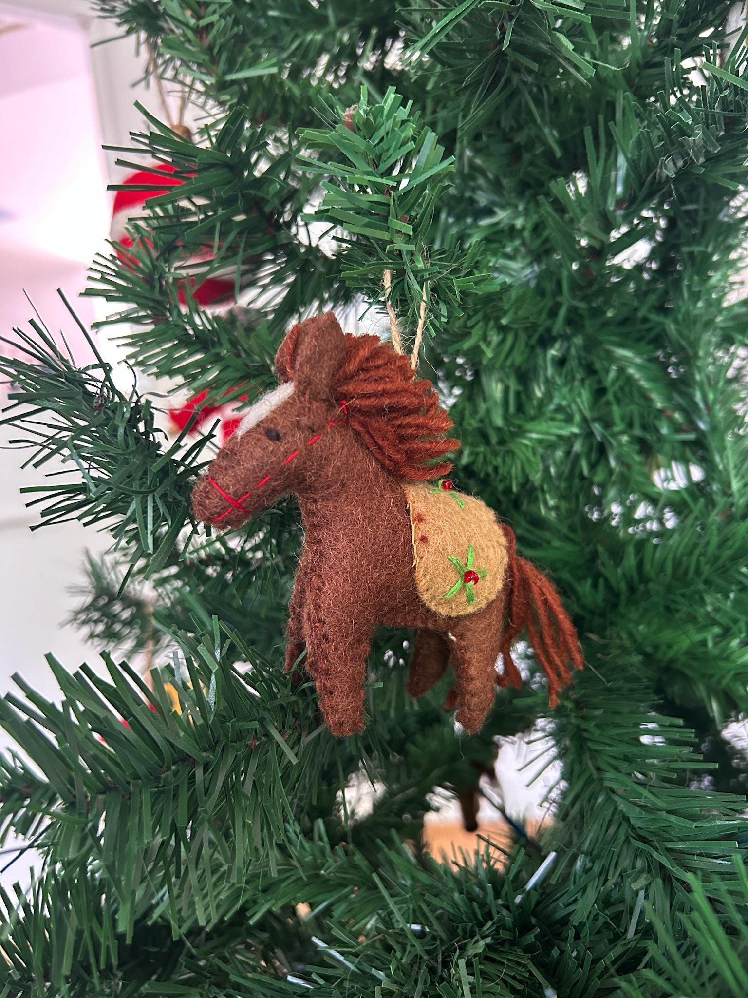 Weihnachtsanhänger Pferd I Filz Christbaumschmuck I Weihnachtsdeko Pferdchen