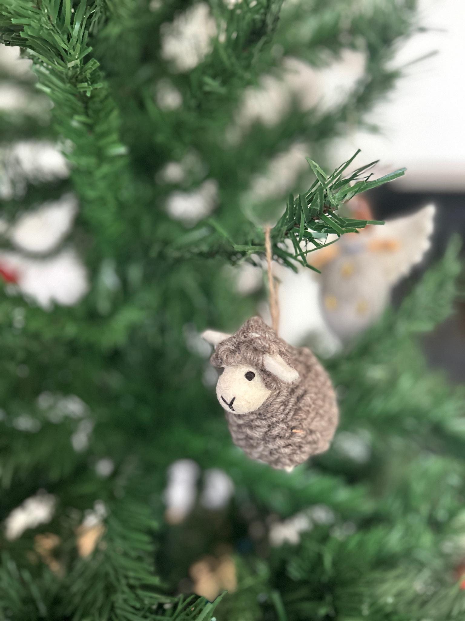 Weihnachtsanhänger Schaf grauI Christbaumschmuck Weihnachtsdeko I Winter Weihnachtsbaum I Weihnachtsschaf