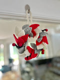 Weihnachten Türkranz Scandi I grau weiß rot Deko I handgemacht I Weihnachtsdeko I Beeren Kranz I Indoor Deko Weihnachten I Filzkranz