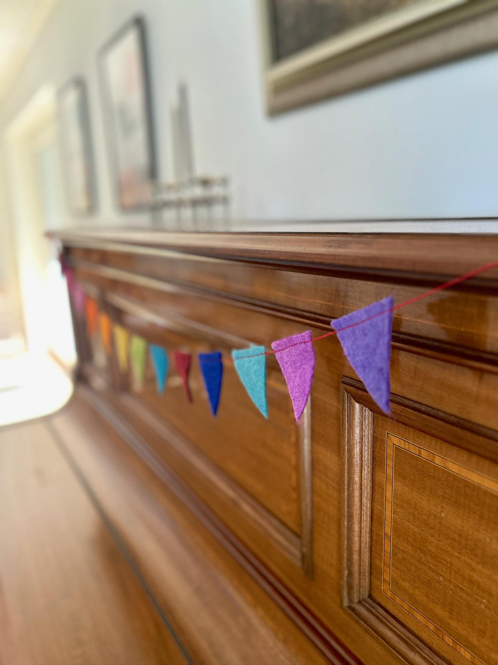 Bunte Wimpelkette aus Filz I Dekoration I Kindergeburtstag I Partydekoration I handgemacht I Kinderzimmer I Babyparty