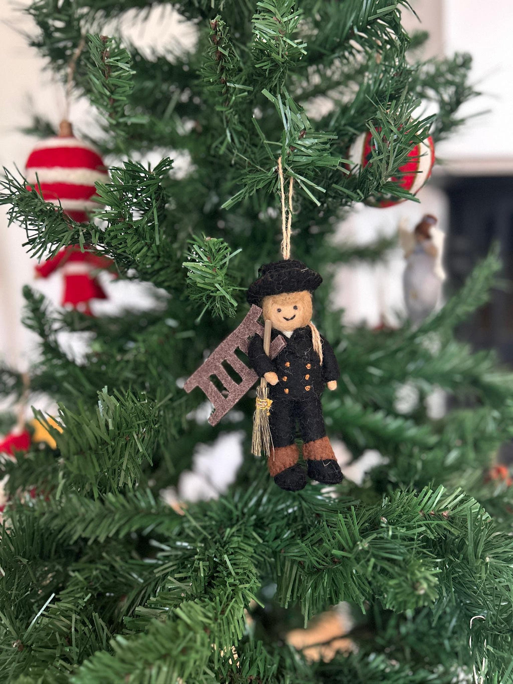 Weihnachtsanhänger Schornsteinfeger I Christbaumschmuck Weihnachtsdeko I Winter Weihnachtsbaum I Silvesterdeko I Glücksbringer