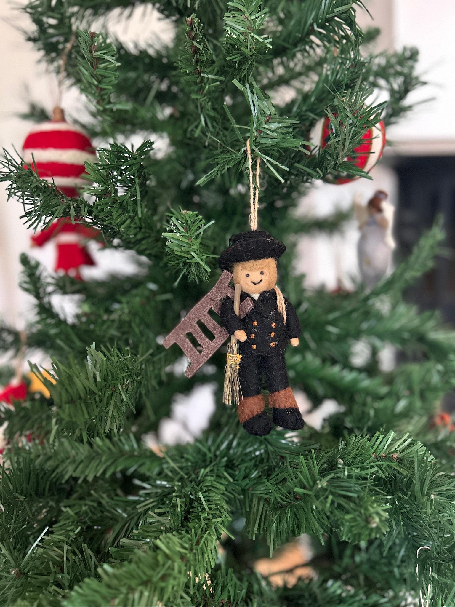 Weihnachtsanhänger Schornsteinfeger I Christbaumschmuck Weihnachtsdeko I Winter Weihnachtsbaum I Silvesterdeko I Glücksbringer