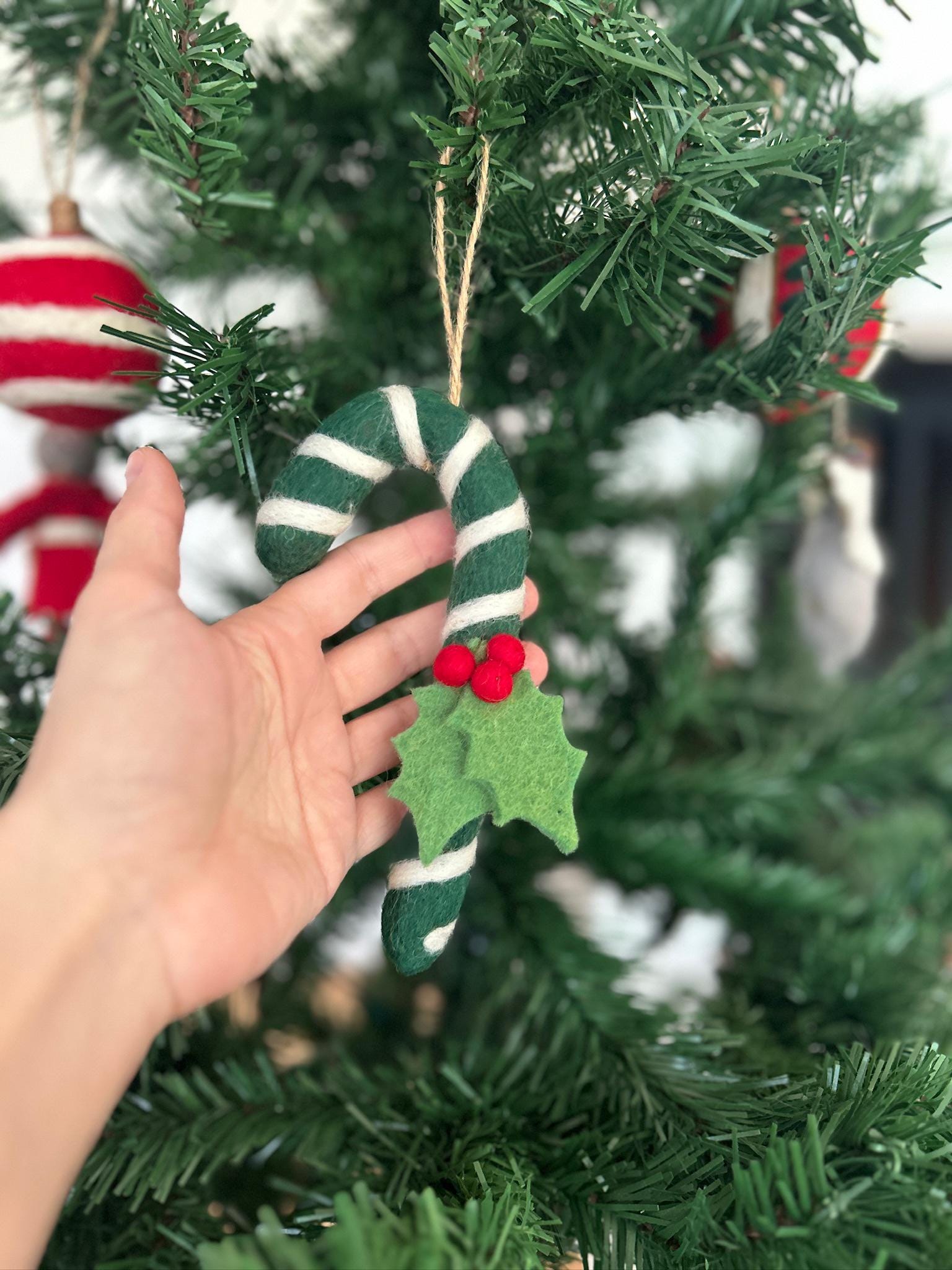 Weihnachtsanhänger Zuckerstange I Christbaumschmuck Weihnachtsdeko I Winter Weihnachtsbaum