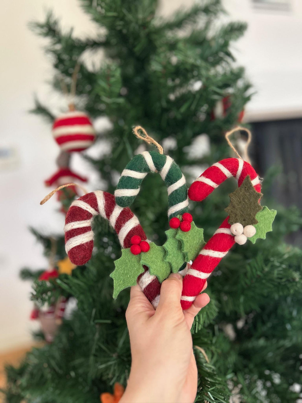 Weihnachtsanhänger Zuckerstange I Christbaumschmuck Weihnachtsdeko I Winter Weihnachtsbaum