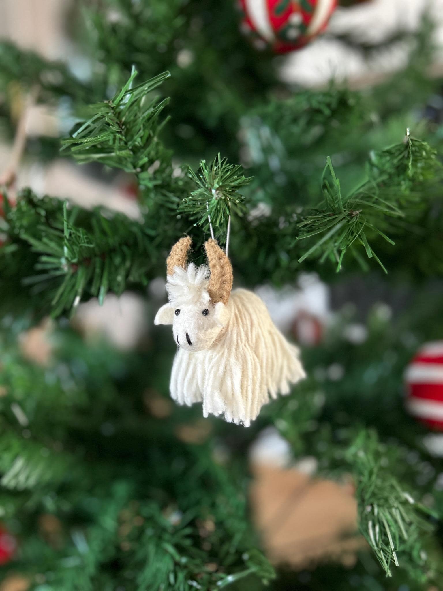 Filzanhänger Yak I Osterdeko I Christbaumschmuck I Weihnachtsdeko I Winter Weihnachtsbaum I Weihnachtsyak