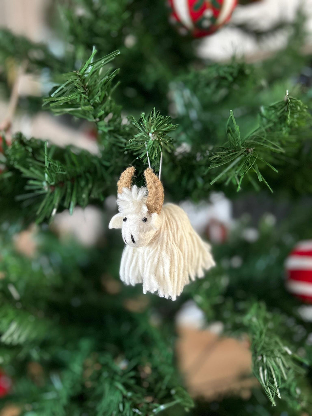Filzanhänger Yak I Osterdeko I Christbaumschmuck I Weihnachtsdeko I Winter Weihnachtsbaum I Weihnachtsyak