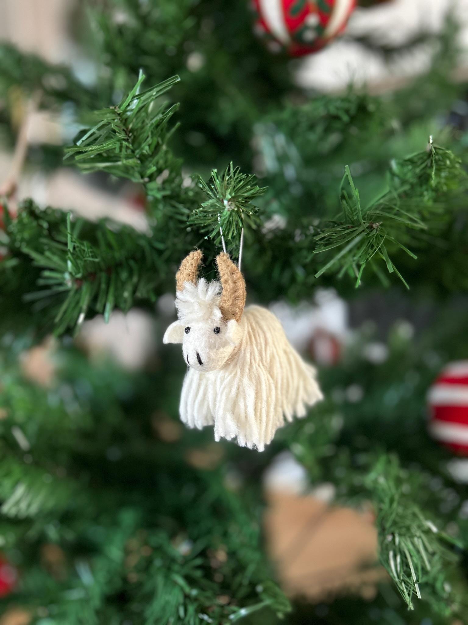 Filzanhänger Yak I Osterdeko I Christbaumschmuck I Weihnachtsdeko I Winter Weihnachtsbaum I Weihnachtsyak