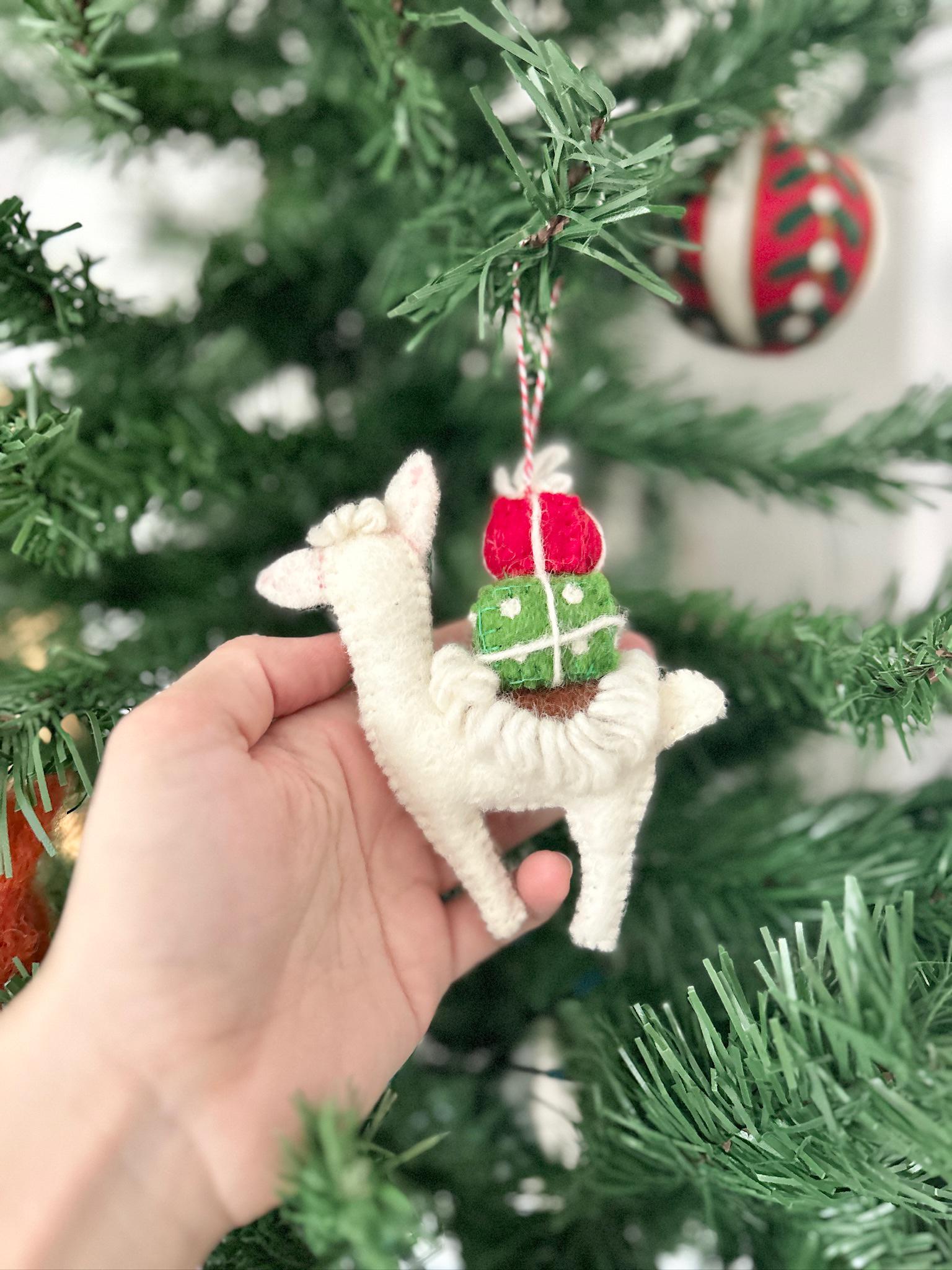Anhänger Lama I Weihnachtslama I Weihnachtsanhänger I Christbaumschmuck I Weihnachtsdeko I Winter Weihnachtsbaum I Weihnachtslama I Alpaka