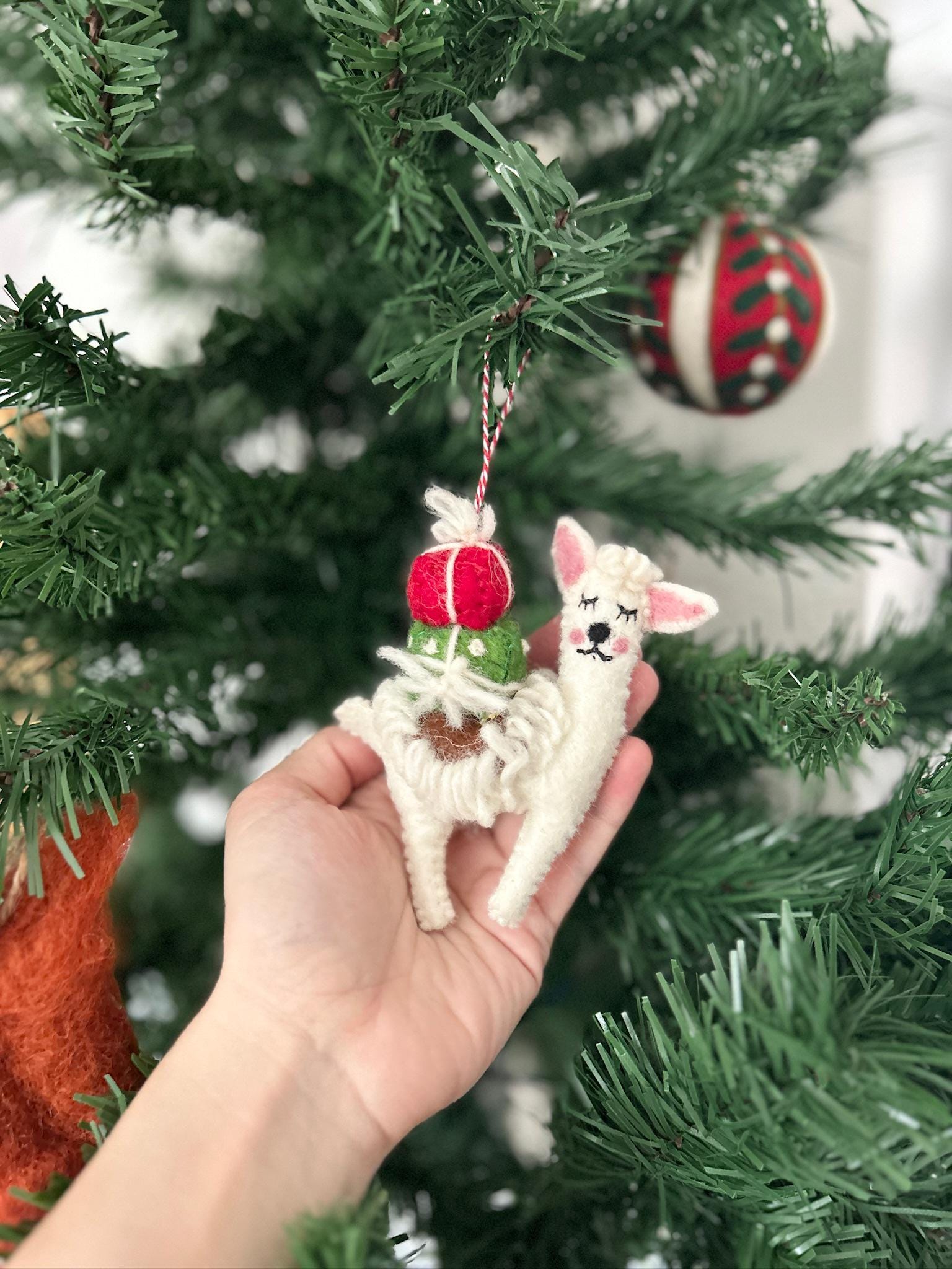 Anhänger Lama I Weihnachtslama I Weihnachtsanhänger I Christbaumschmuck I Weihnachtsdeko I Winter Weihnachtsbaum I Weihnachtslama I Alpaka