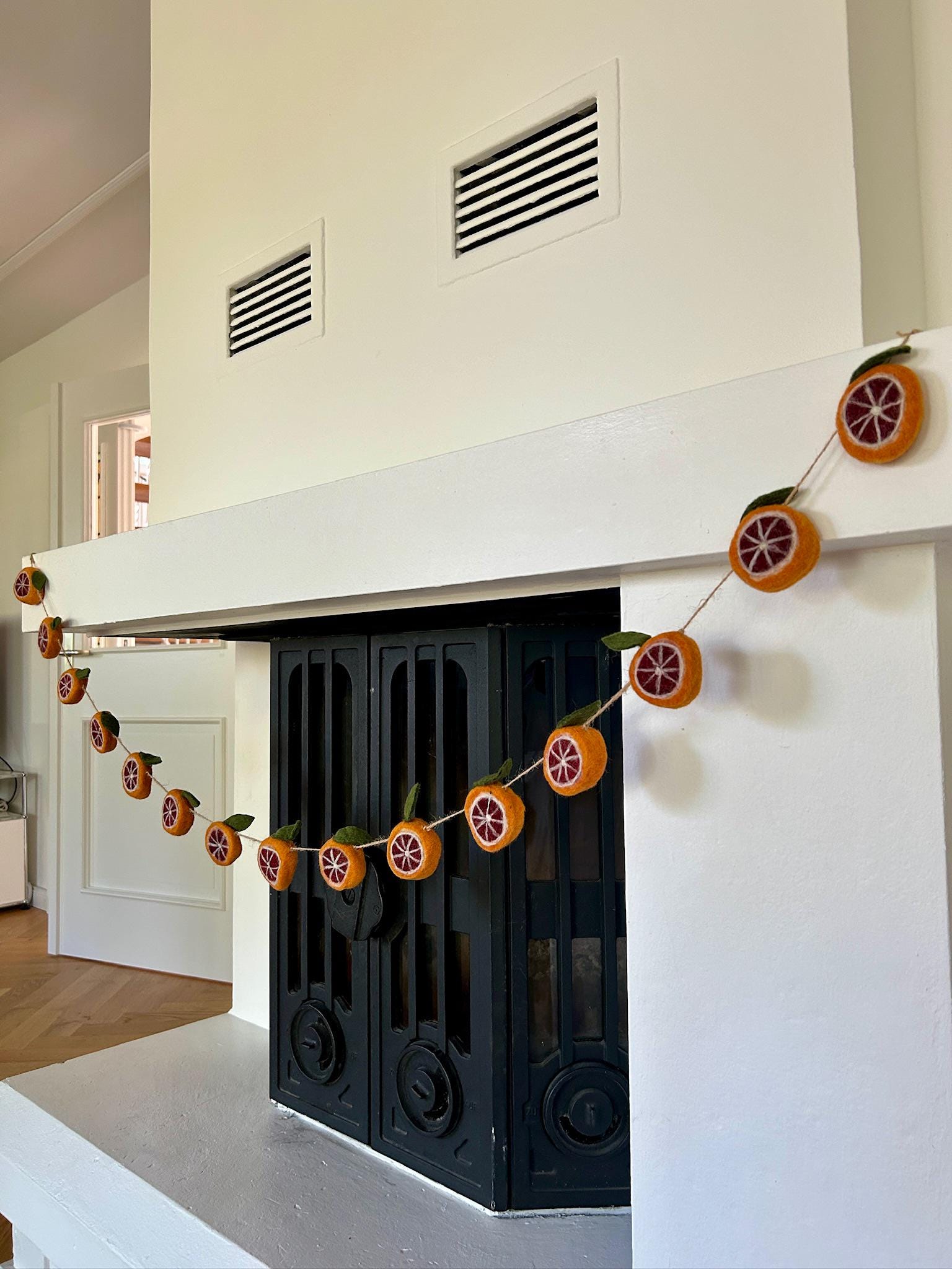Weihnachtsgirlande Orangen I aus Filz handgemacht I Weihnachtsdeko I Christmas
