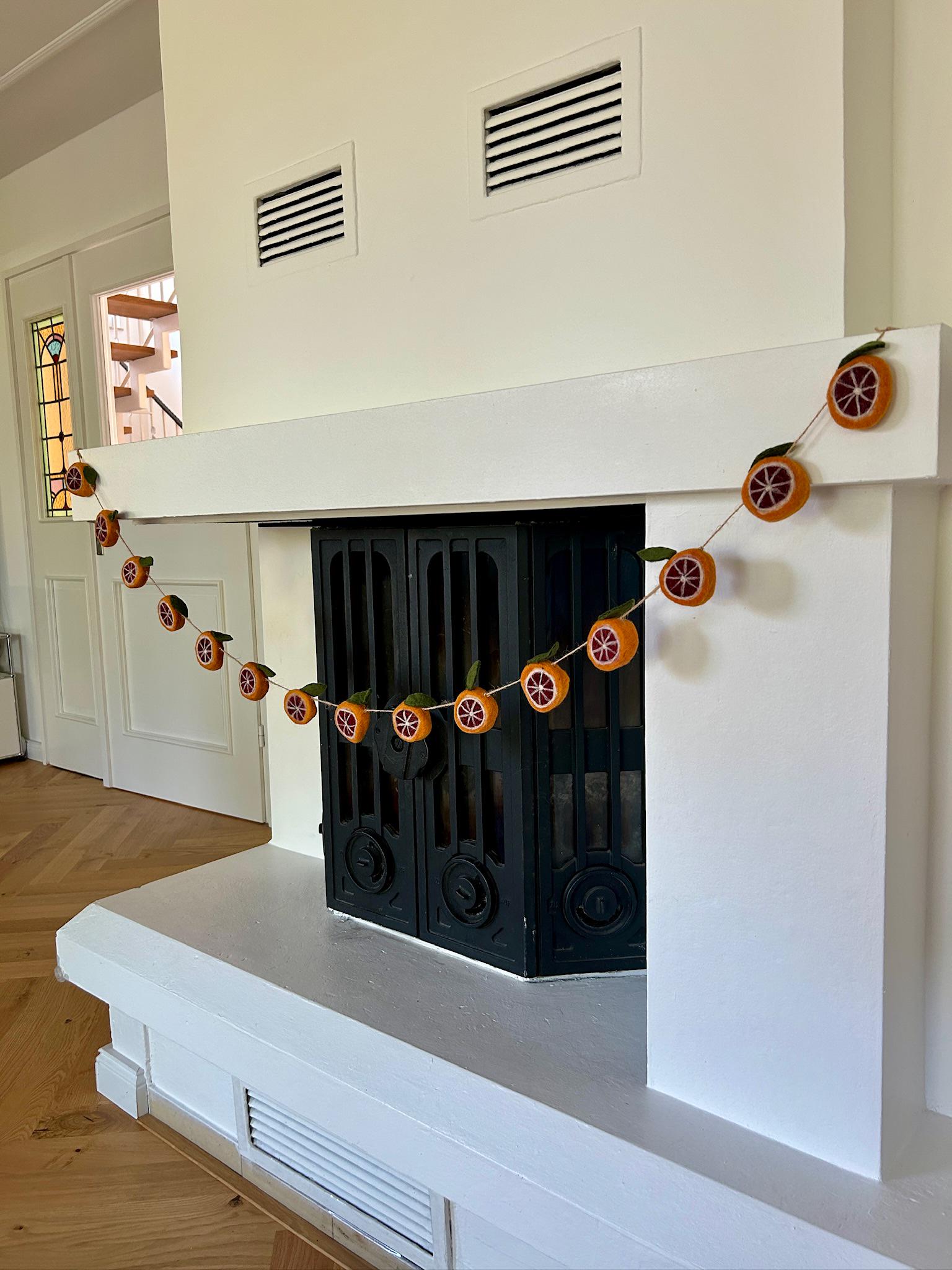 Weihnachtsgirlande Orangen I aus Filz handgemacht I Weihnachtsdeko I Christmas