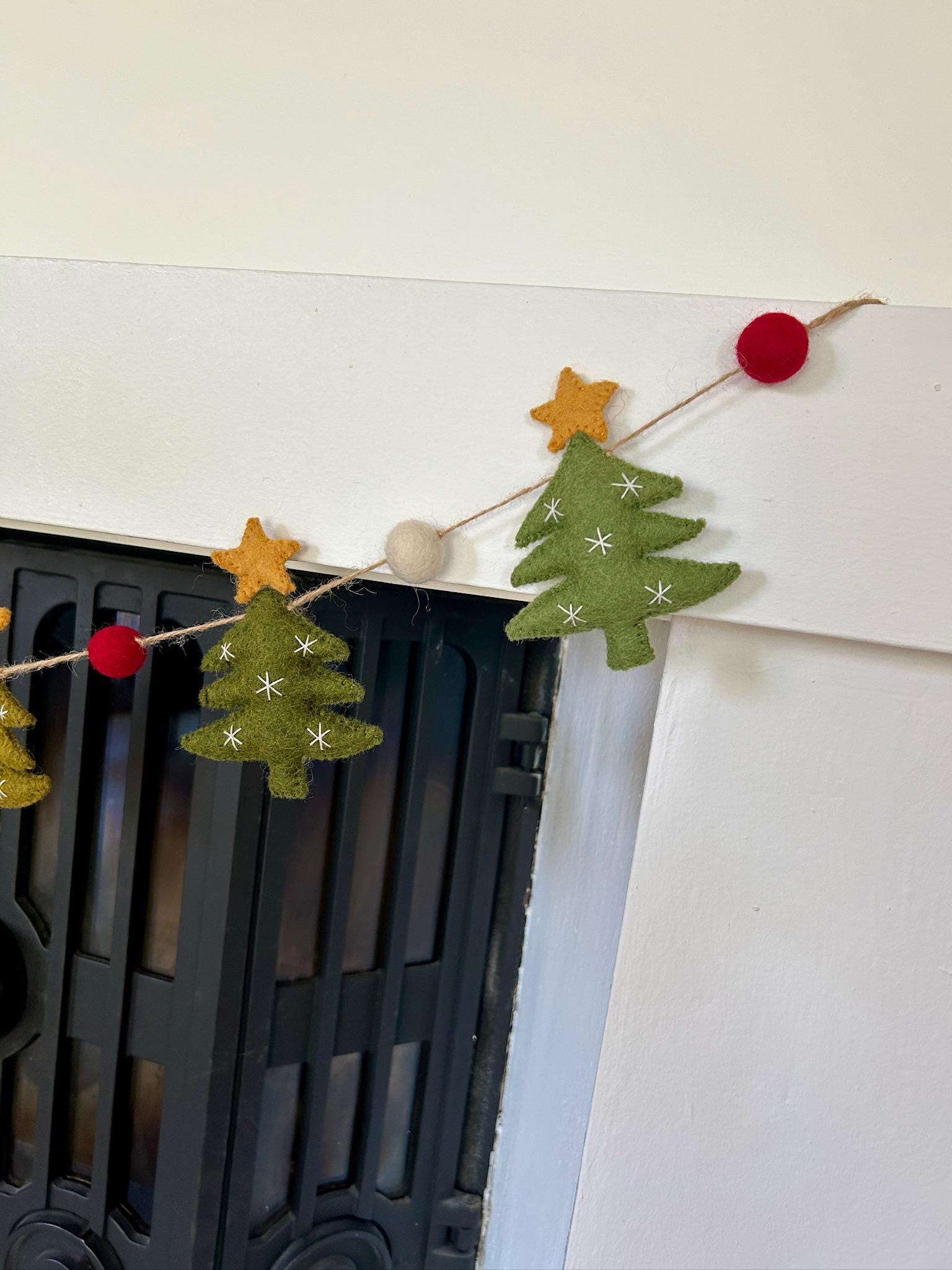 Weihnachtsgirlande Tannenbäume I Weihnachtsbäume aus Filz handgemacht I Weihnachtsdeko I Christmas