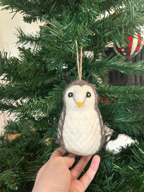 Anhänger Weihnachtseule I Deko aus Filz I Winter I Weihnachtsbaum I Herbstdeko I Anhänger aus Filz I Waldtiere I Schleiereule