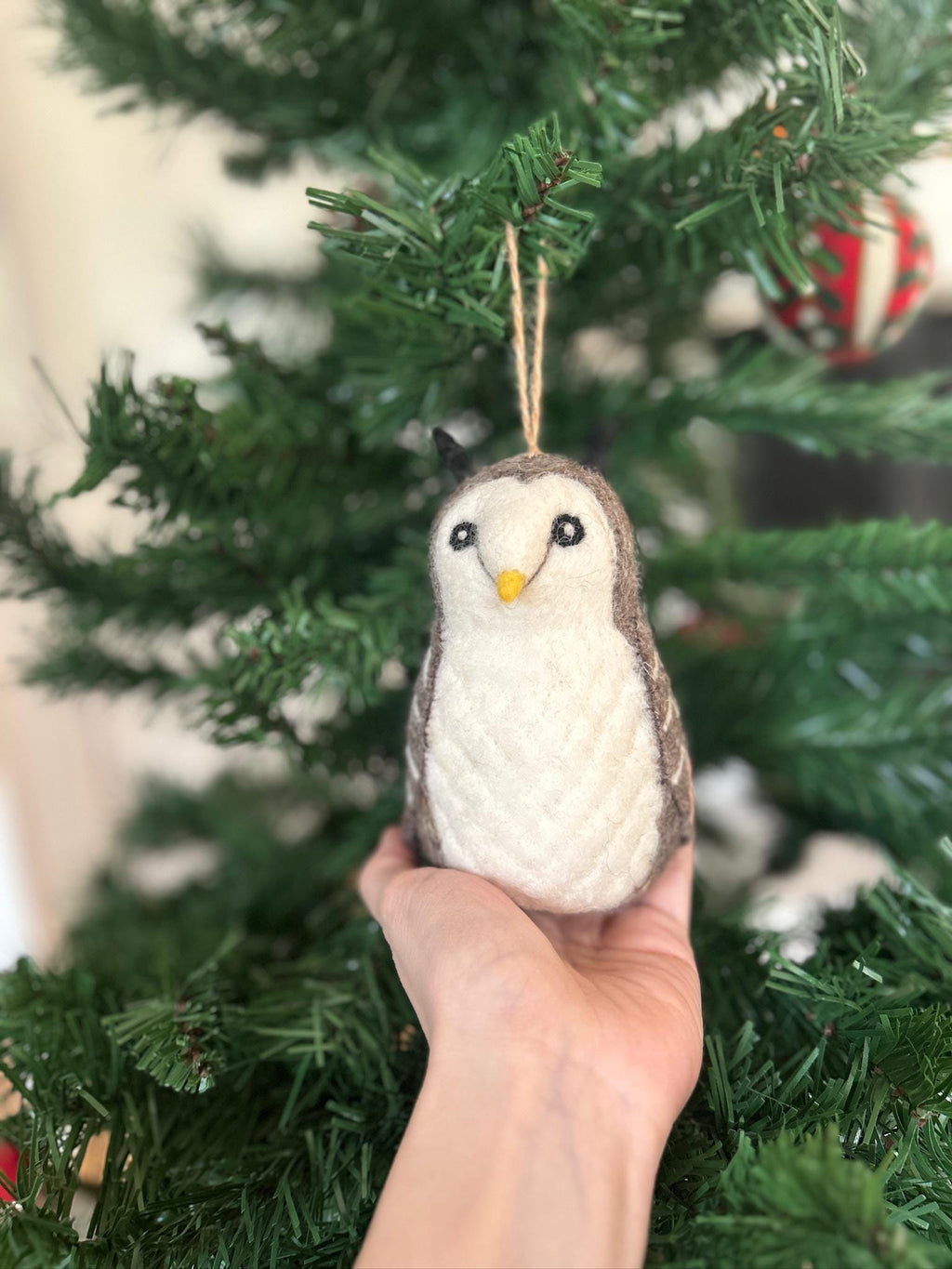 Anhänger Weihnachtseule I Deko aus Filz I Winter I Weihnachtsbaum I Herbstdeko I Anhänger aus Filz I Waldtiere I Schleiereule