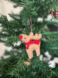 Weihnachtsanhänger Rudolf das Rentier I Filz Christbaumschmuck I Weihnachtsdeko I rote Nase I Rentier Deko