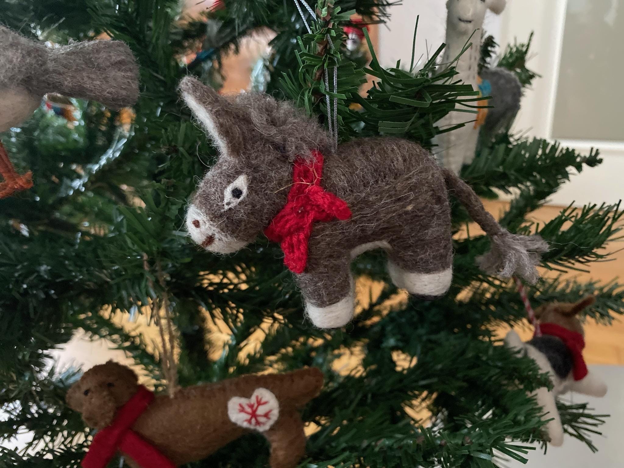 Weihnachtsanhänger Esel I Weihnachtsschmuck Esel I Filz I Weihnachtsbaum I Christbaumschmuck I Weihnachtsdeko