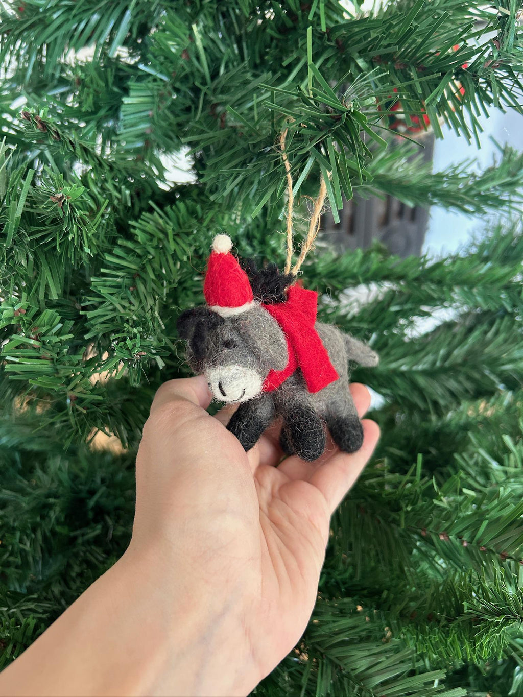 Weihnachtsanhänger Esel I Weihnachtsschmuck Esel I Filz I Weihnachtsbaum I Christbaumschmuck I Weihnachtsdeko