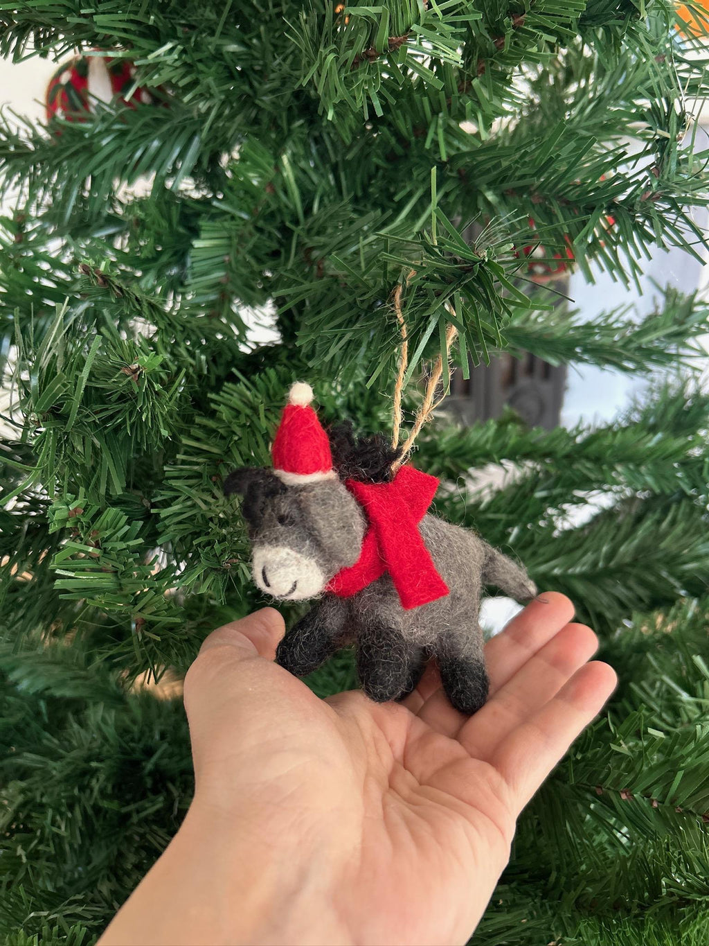 Weihnachtsanhänger Esel I Weihnachtsschmuck Esel I Filz I Weihnachtsbaum I Christbaumschmuck I Weihnachtsdeko