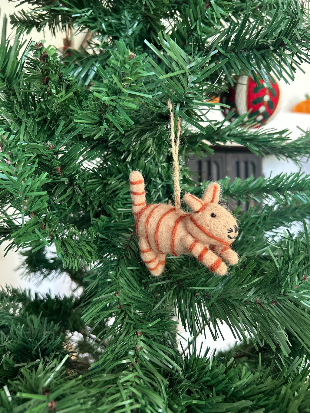 Weihnachtsanhänger Katze I Christbaumschmuck Weihnachtsdeko I Winter Weihnachtsbaum I Weihnachtskatze