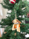 Weihnachtsanhänger Hund mit Strickpullover I Filz Christbaumschmuck I Weihnachtsdeko I Weihnachtshund