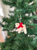 Weihnachtsanhänger Eisbär Filz Christbaumschmuck Weihnachtsdeko