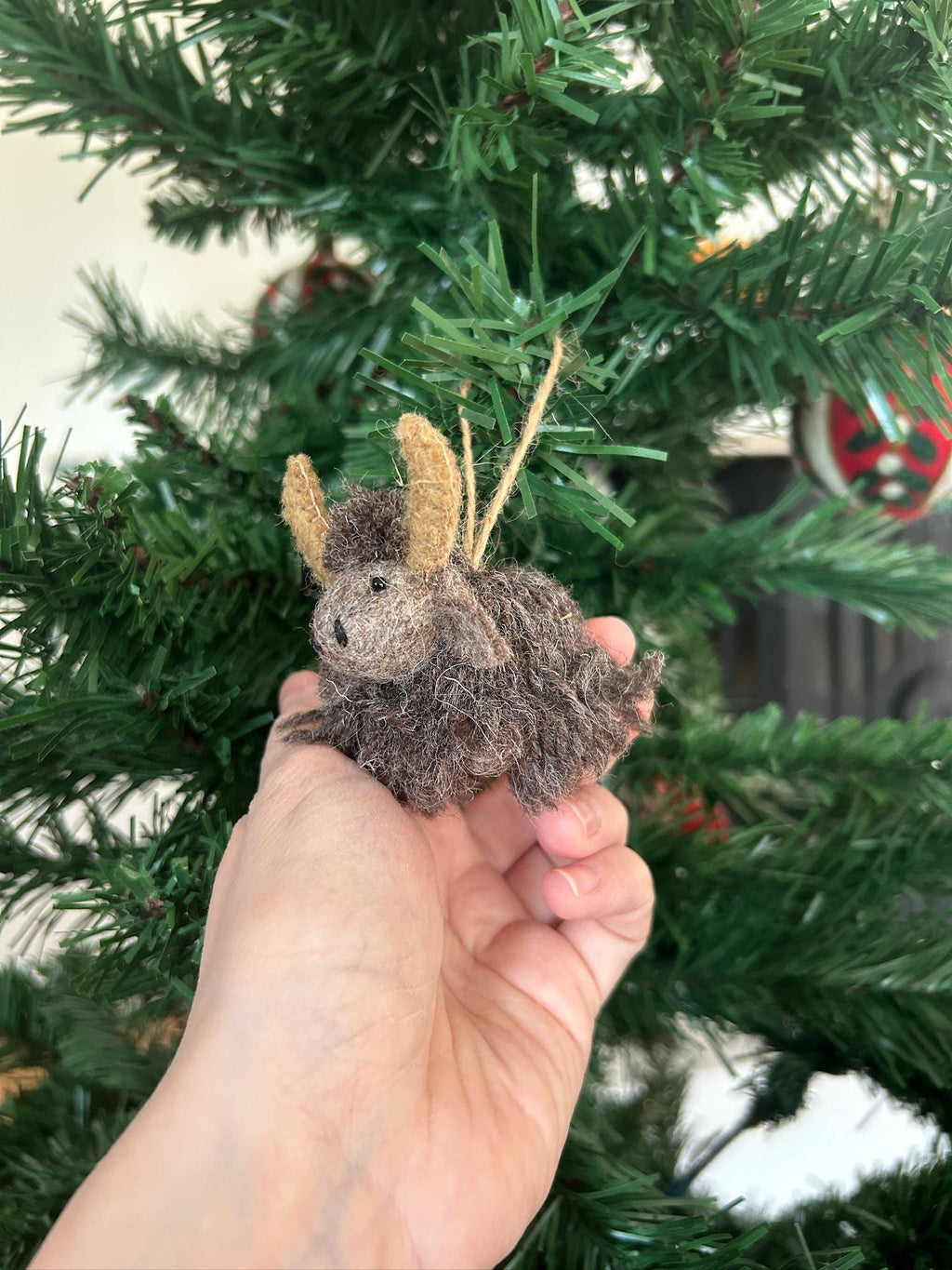 Filzanhänger Yak I Osterdeko I Christbaumschmuck I Weihnachtsdeko I Winter Weihnachtsbaum I Weihnachtsyak