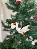 Anhänger Storch I Filz Christbaumschmuck I Weihnachtsdeko I Babyparty I Klapperstorch I Frühlingsdeko