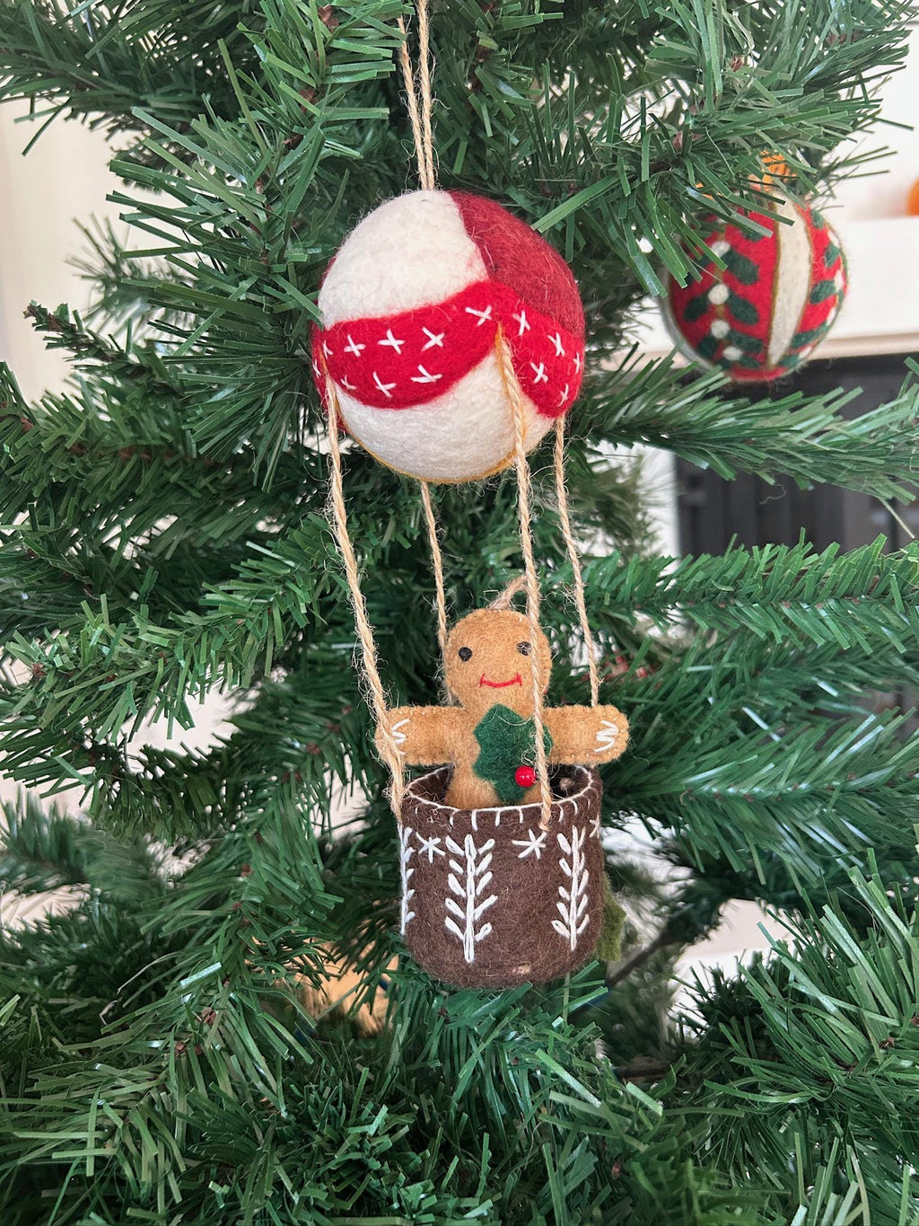 Anhänger Heißluftballon I Deko aus Filz I Winter I Weihnachtsbaum I ausgefallene Weihnachtsdeko I Anhänger Filz I Weihnachtskranz I Ballon