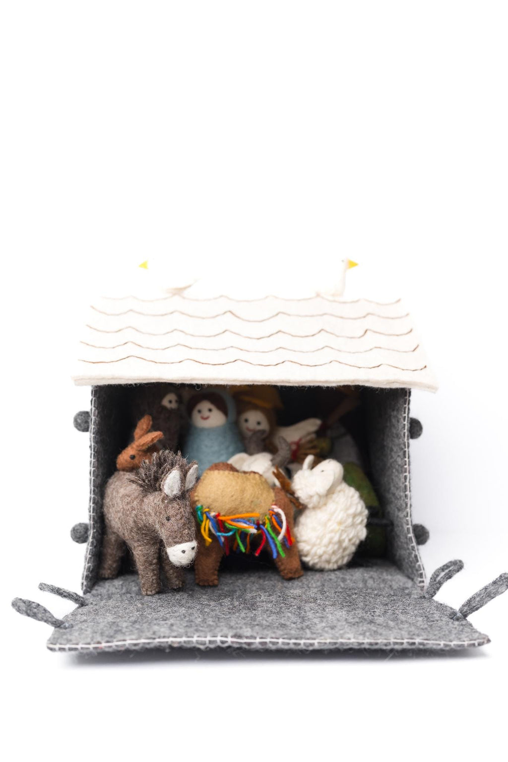 Weihnachtskrippe aus Filz I Weihnachtsdeko I handgemacht I Maria und Josef I Stall I Heilige 3 Könige I Jesuskind I Weihnachtsgeschichte