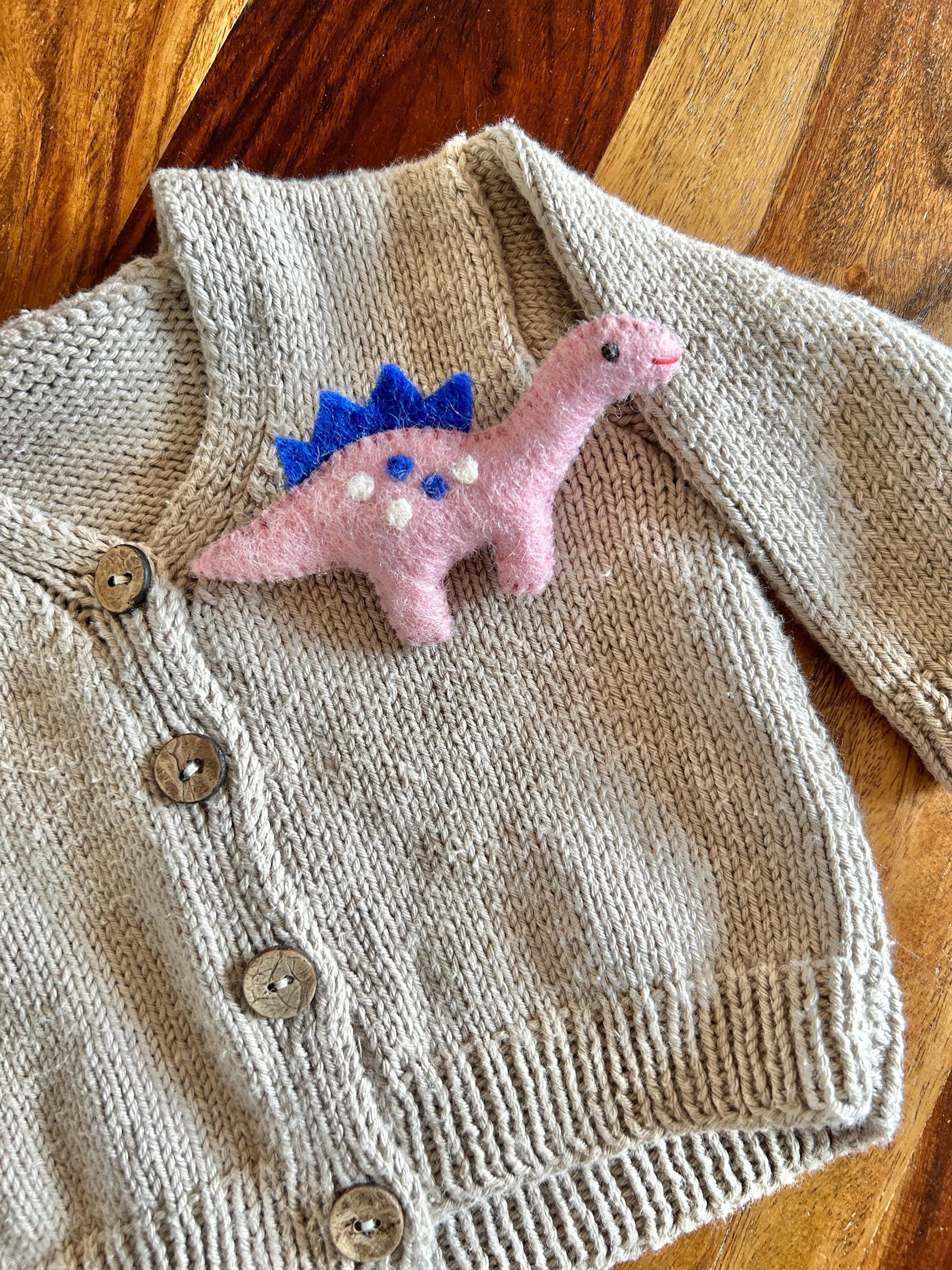 Filz Anstecker Dinosaurier Brachiosaurus I Filzbrosche I Kinder Geburtstagsgeschenk