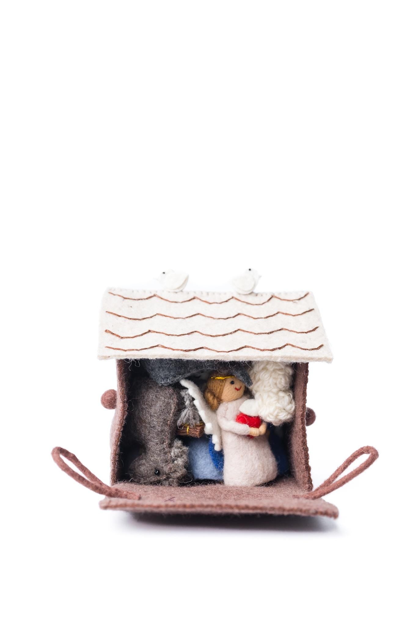 Weihnachtskrippe aus Filz I Weihnachtsdeko I handgemacht I Maria und Josef I Stall I Heilige 3 Könige I Jesuskind