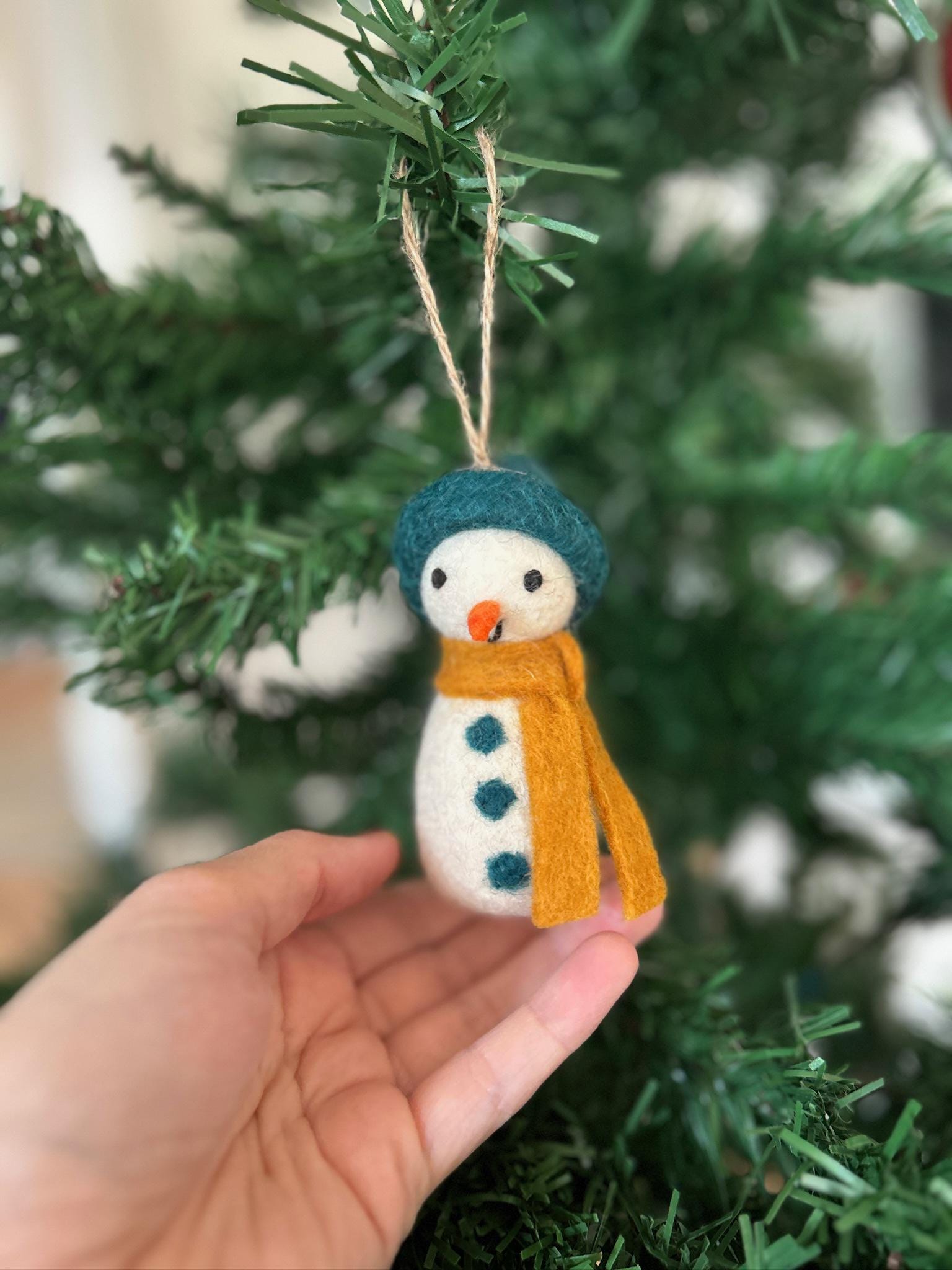 Schneemann Anhänger I Schneemänner aus Filz I Christbaumschmuck I Schneemann Deko I Weihnachtsdeko I Filz Winterdeko
