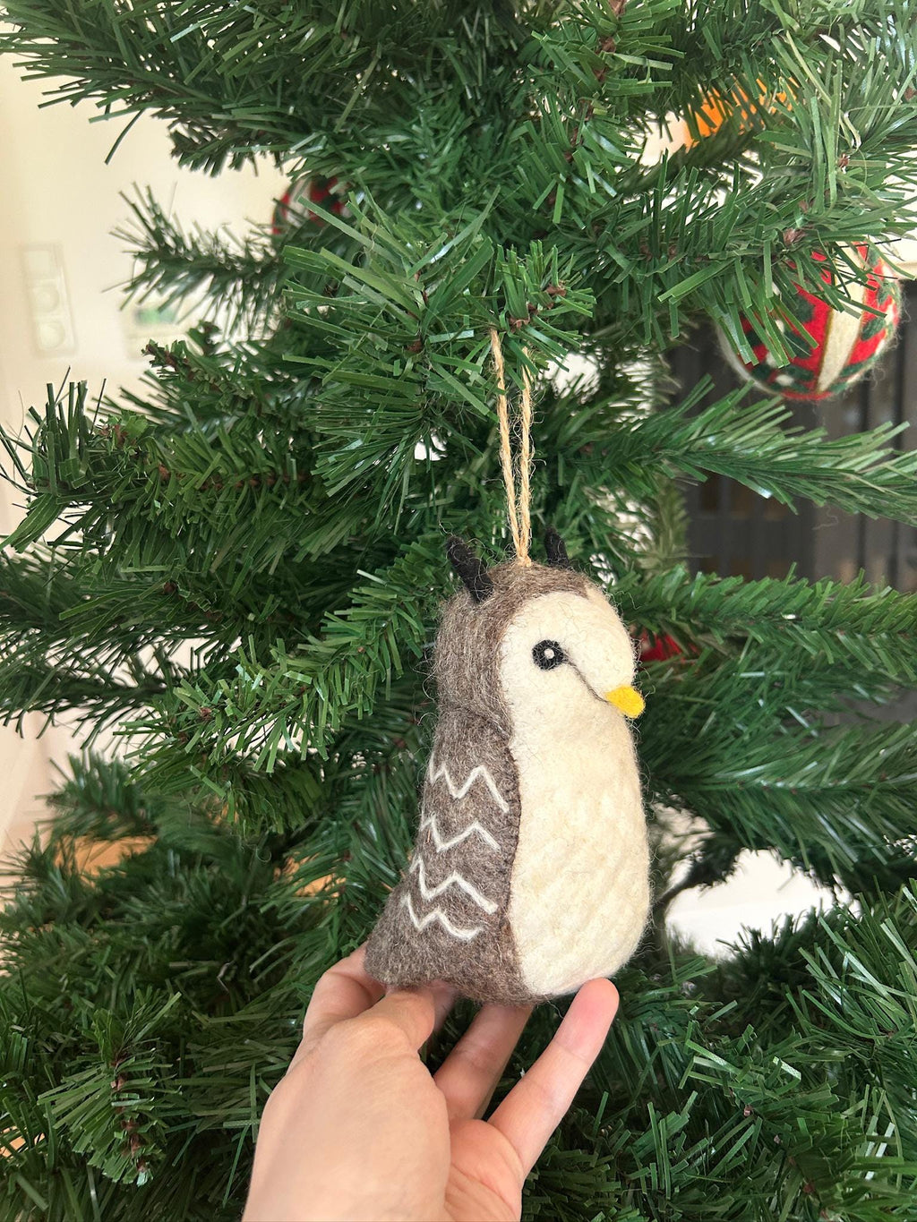 Anhänger Weihnachtseule I Deko aus Filz I Winter I Weihnachtsbaum I Herbstdeko I Anhänger aus Filz I Waldtiere I Schleiereule