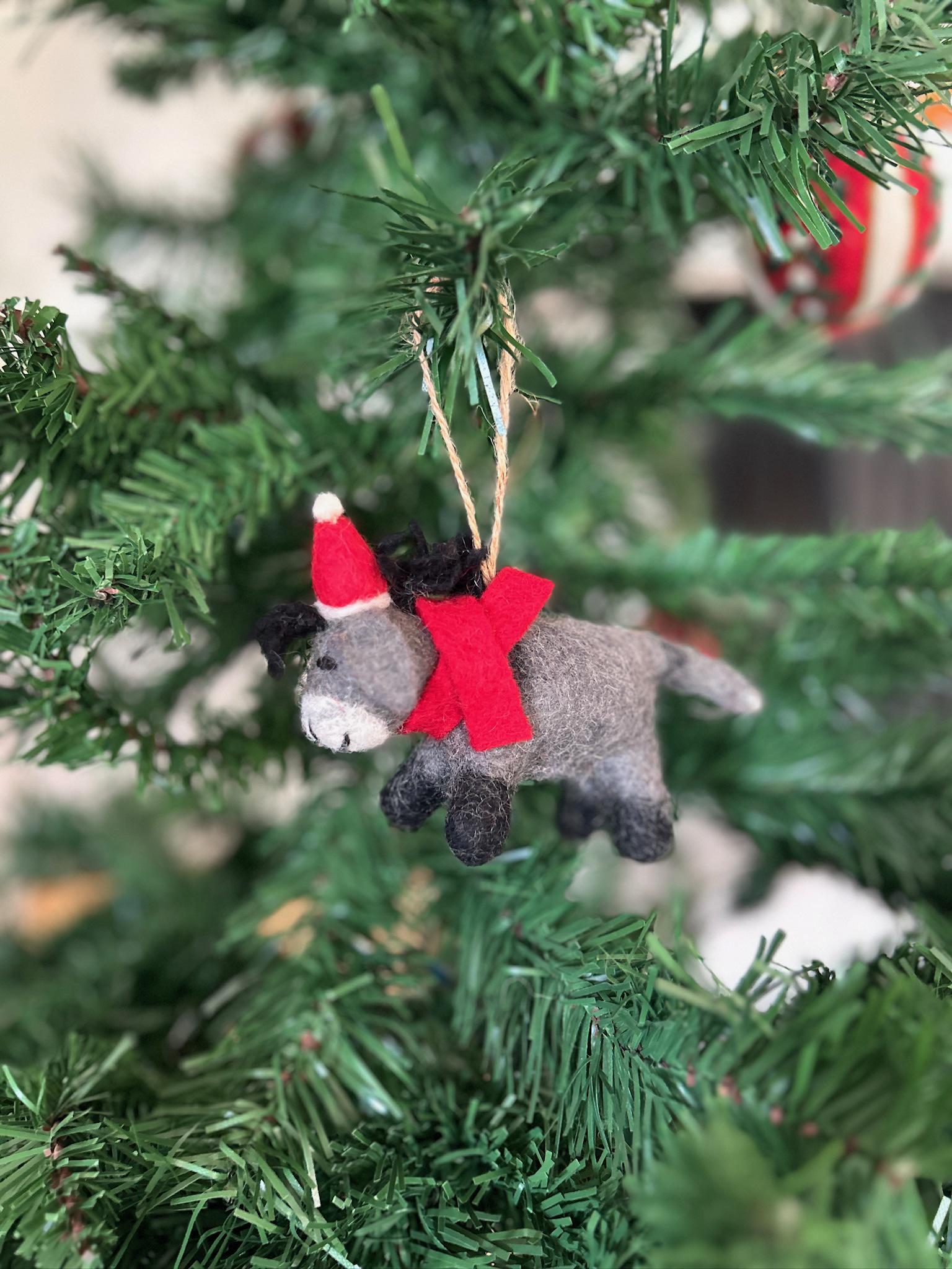 Weihnachtsanhänger Esel I Weihnachtsschmuck Esel I Filz I Weihnachtsbaum I Christbaumschmuck I Weihnachtsdeko