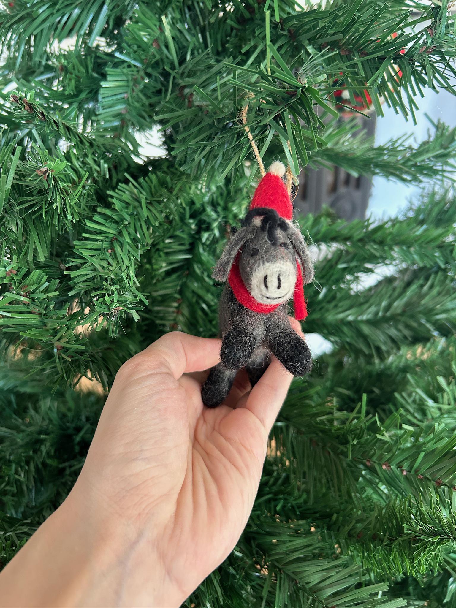 Weihnachtsanhänger Esel I Weihnachtsschmuck Esel I Filz I Weihnachtsbaum I Christbaumschmuck I Weihnachtsdeko