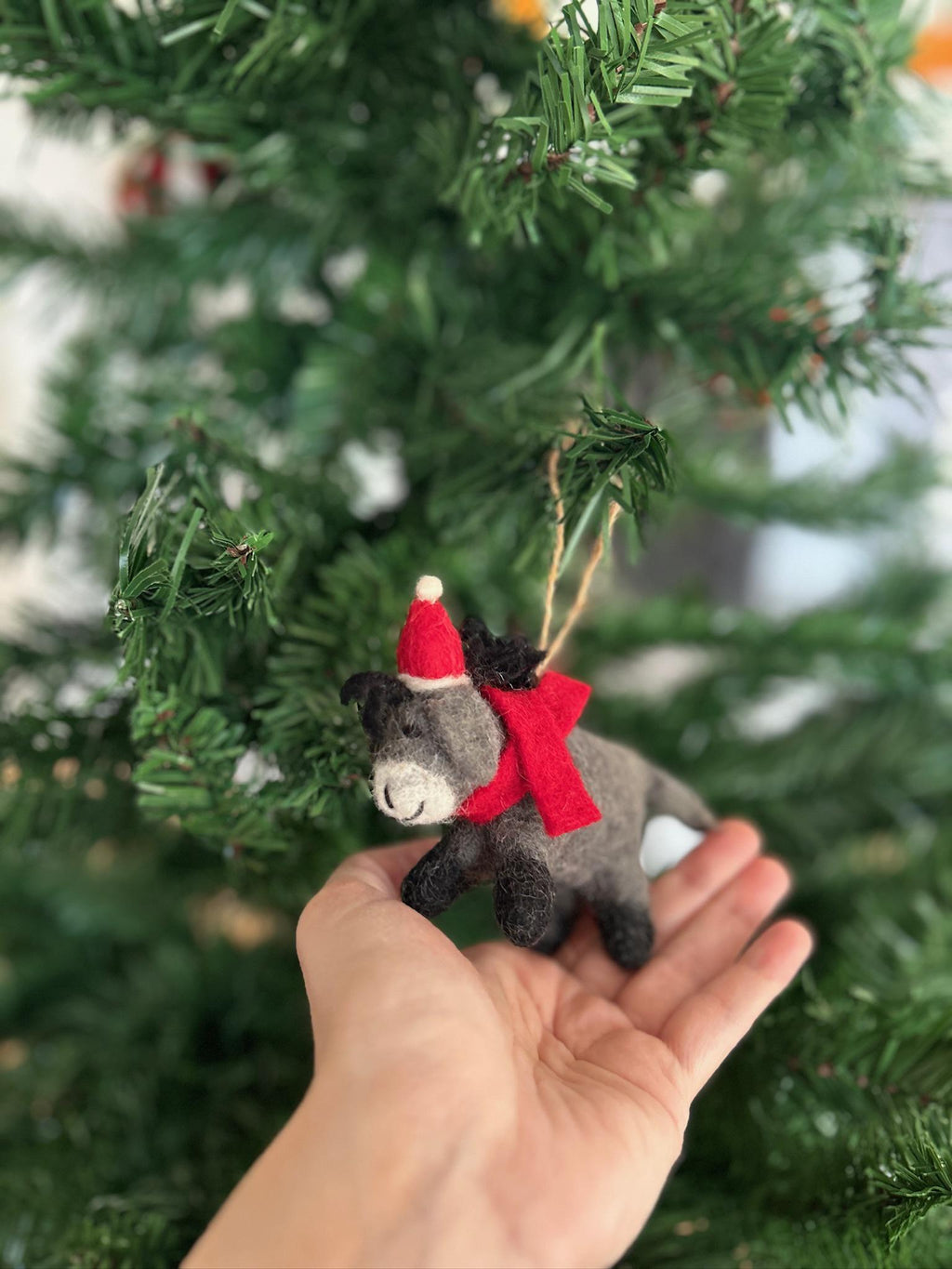 Weihnachtsanhänger Esel I Weihnachtsschmuck Esel I Filz I Weihnachtsbaum I Christbaumschmuck I Weihnachtsdeko